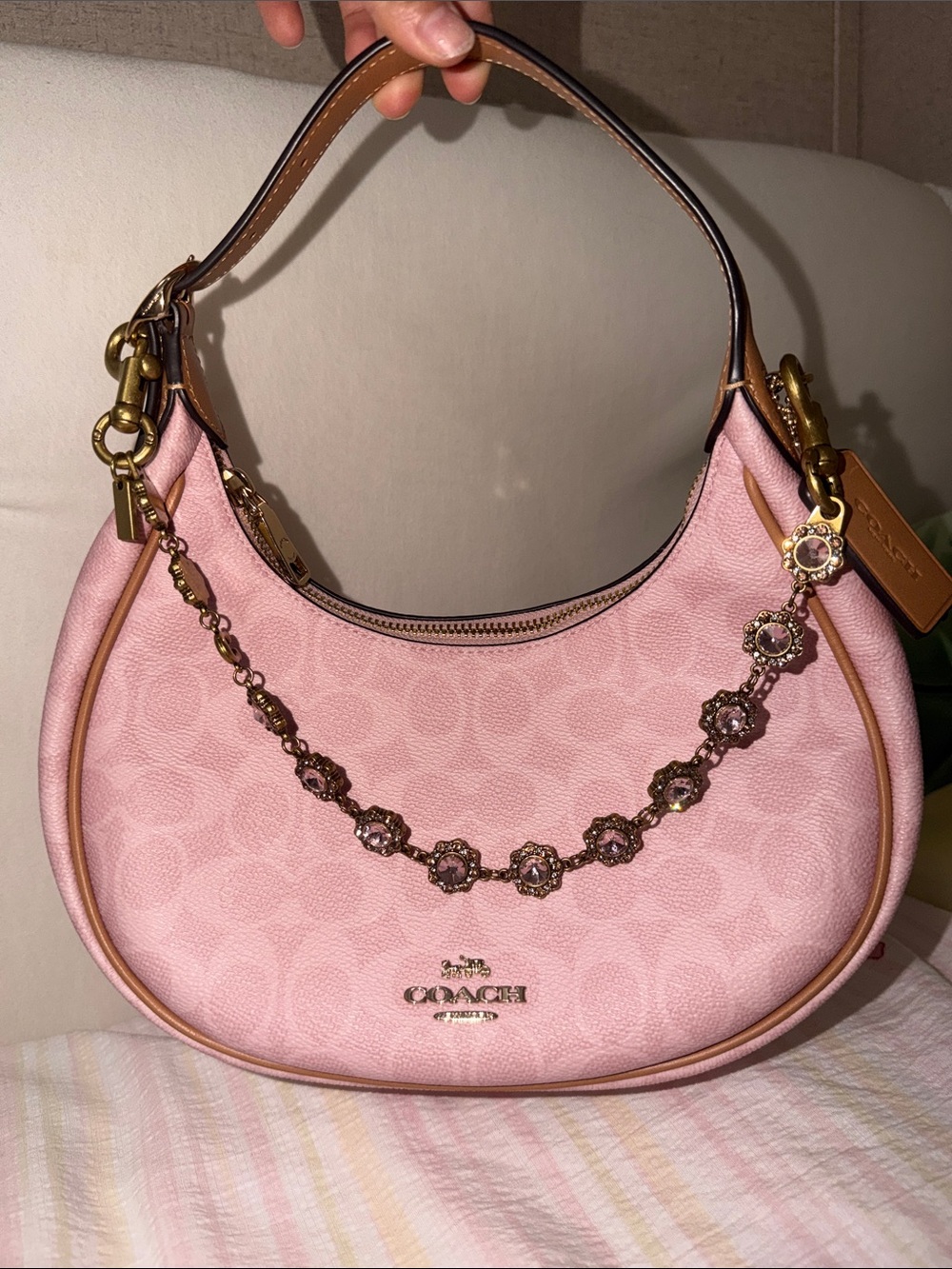 Coach Powder Pink Emily shoulder bag